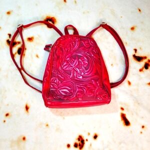 🖤3for25🖤 Cottagecore Floral Embossed Faux Leather Women's Backpack